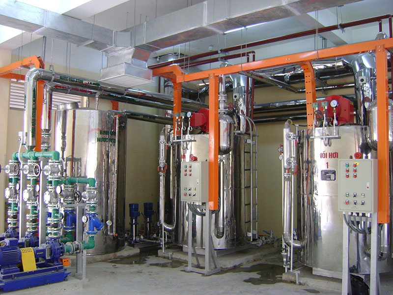 Nồi hơi đốt dầu gas kiểu đứng