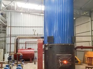Lò dầu tải nhiệt đốt than củi dạng đứng